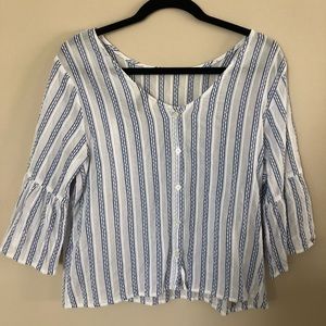 Flowy 3/4 sleeve summer blouse